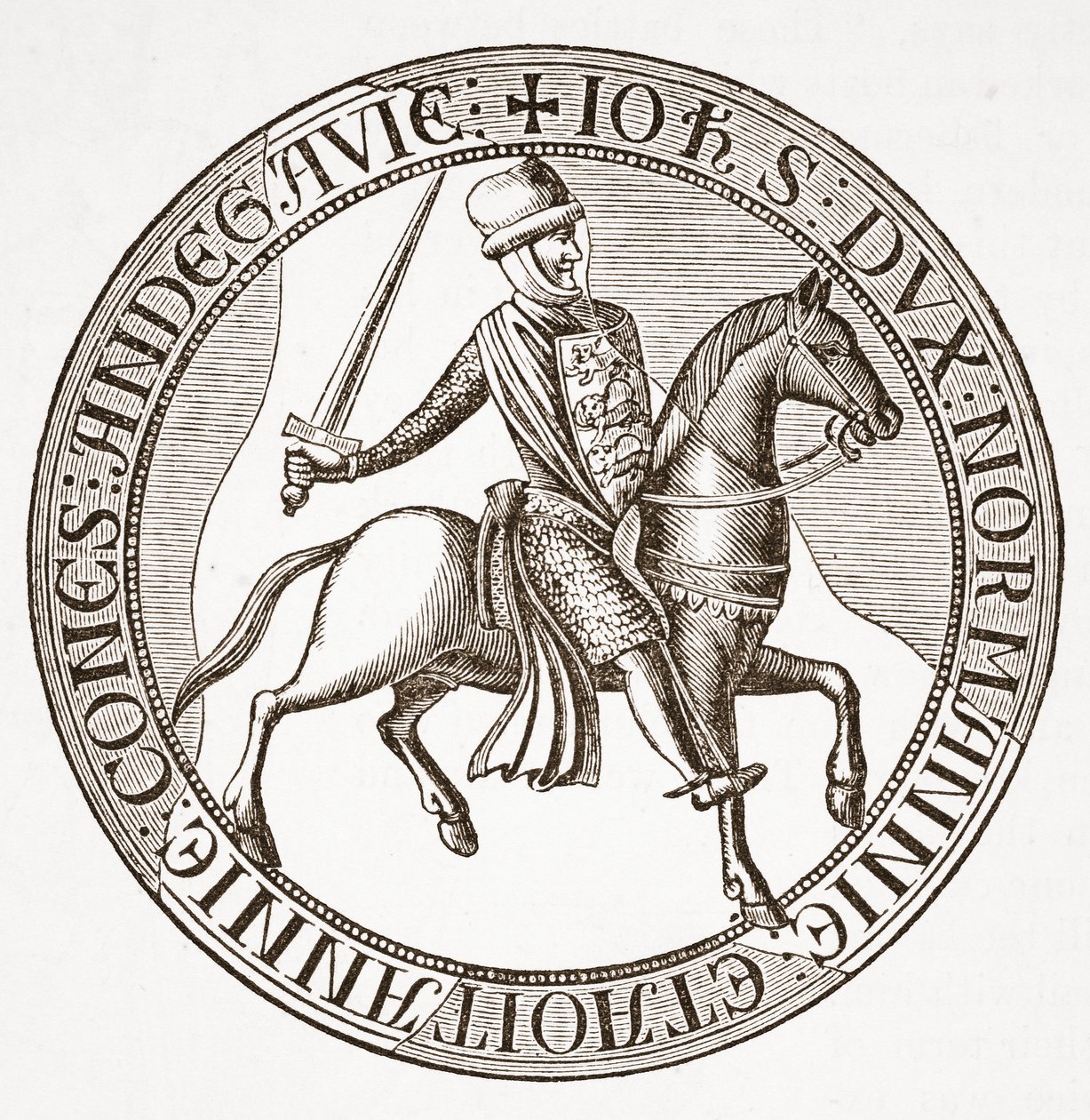Bagsiden af Kong Johns Segl af English School