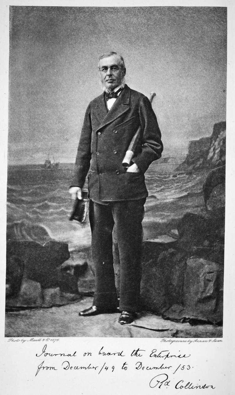 Richard Collinson - ekspeditionsleder på HMS Enterprise, 1876 (fotogravure) af English School
