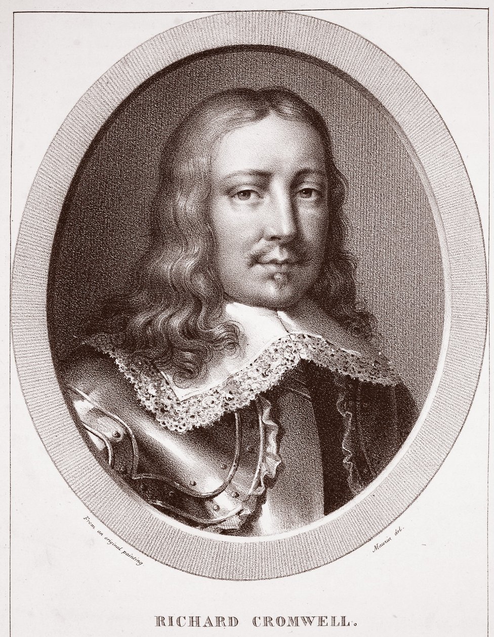 Richard Cromwell, tilskrevet Maurin, graveret af de Langlume af English School