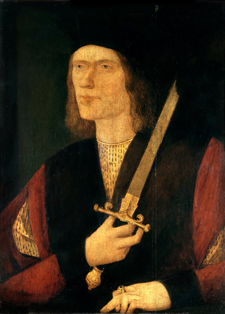 Richard III (1452-85) (olie på panel) af English School