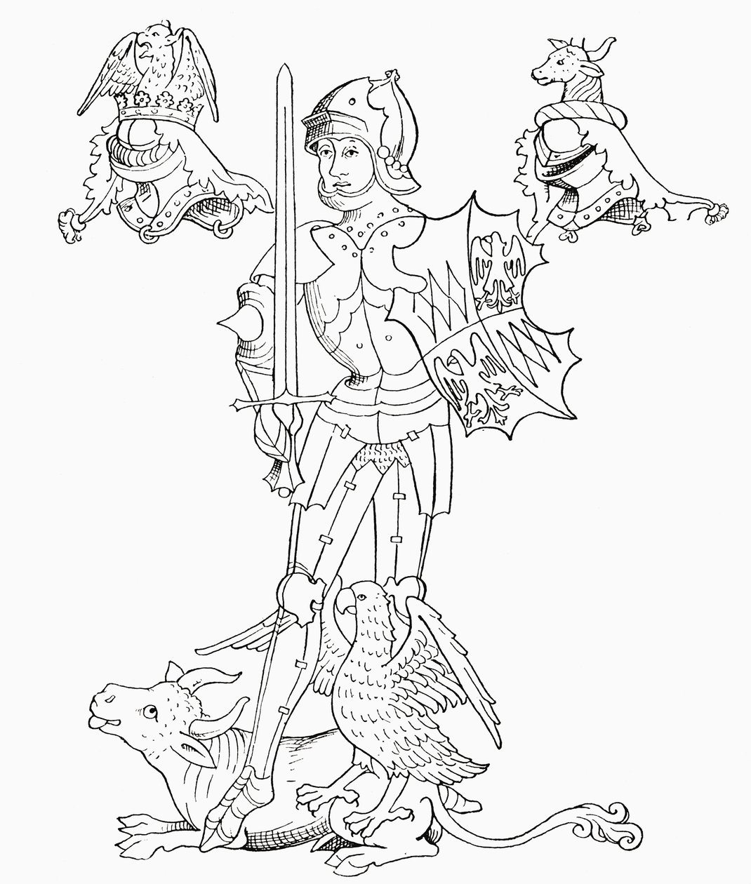 Richard Neville, fra "A Short History of the English People" af J. R. Green, udgivet i 1893 af English School