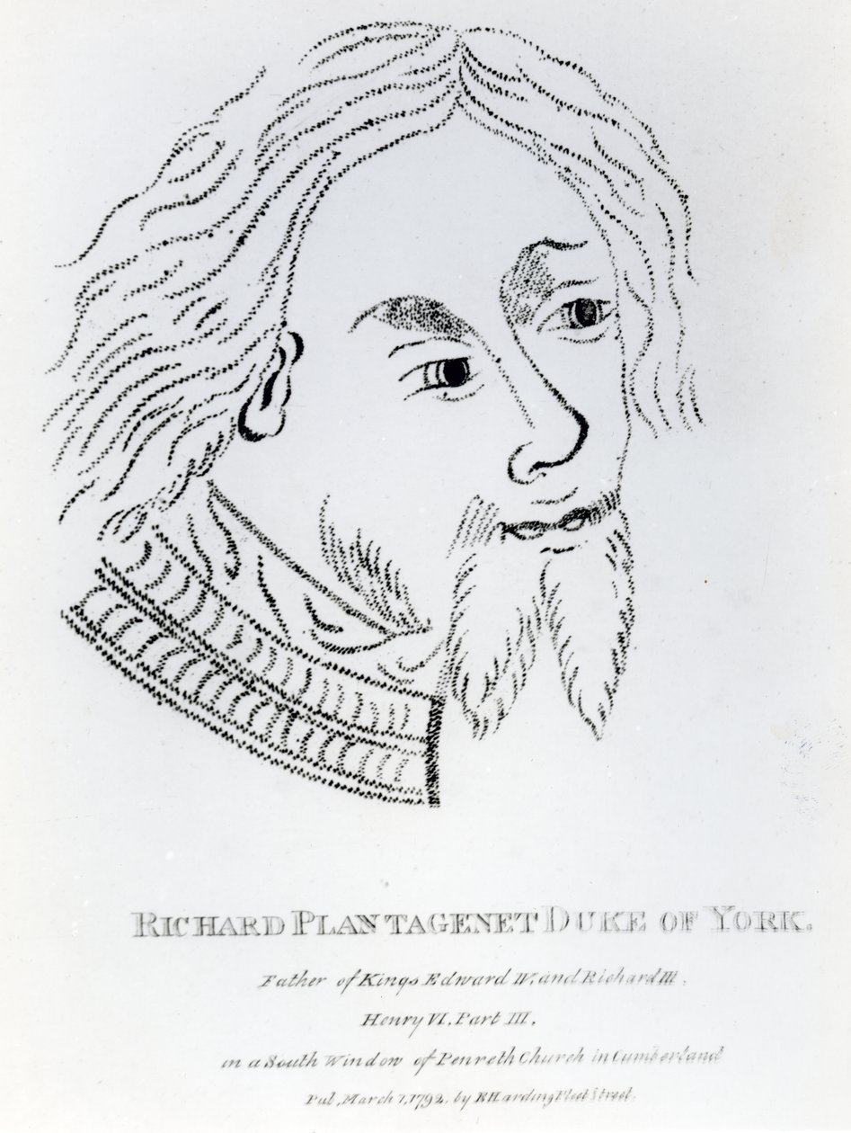 Richard af York, 3. hertug af York, udgivet i 1792 (gravering) af English School
