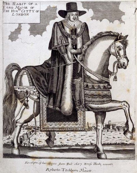 Robert Tichborne (død 1682) som Londons overborgmester af English School