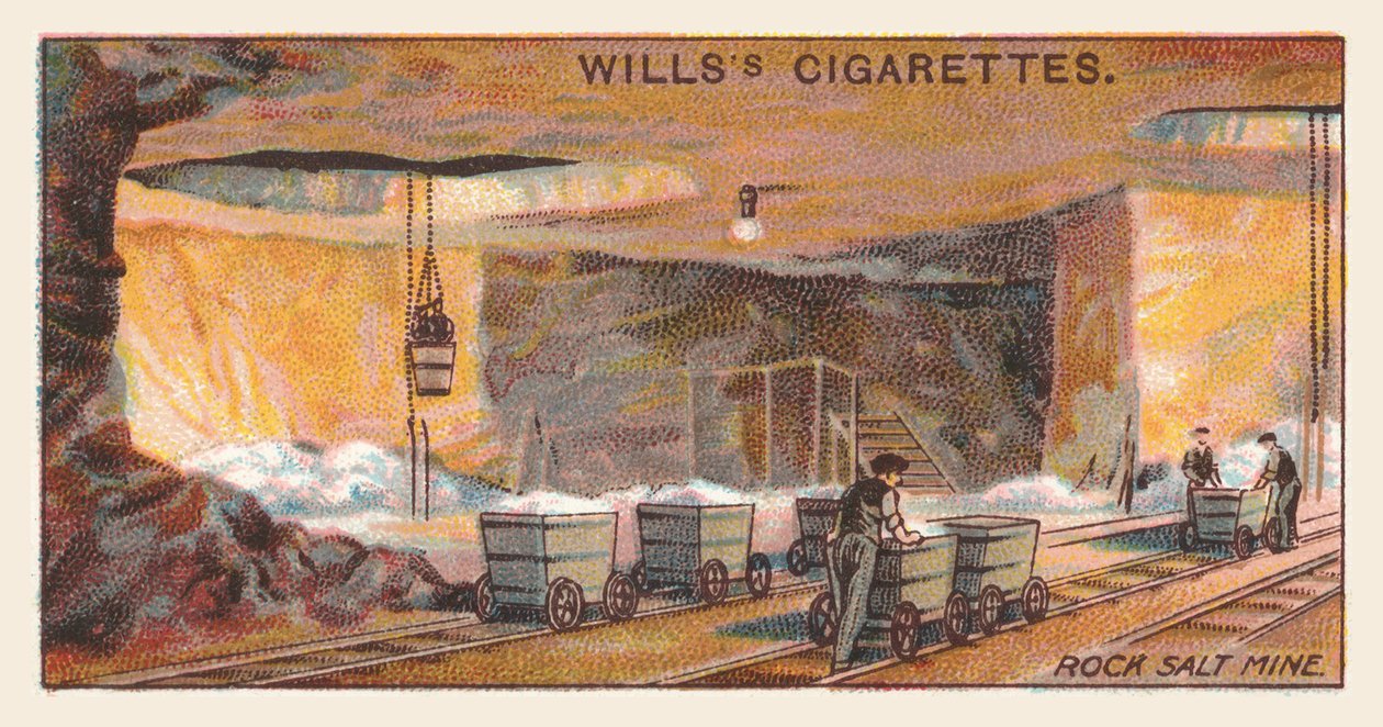 Klippesaltmine (chromolitho) af English School