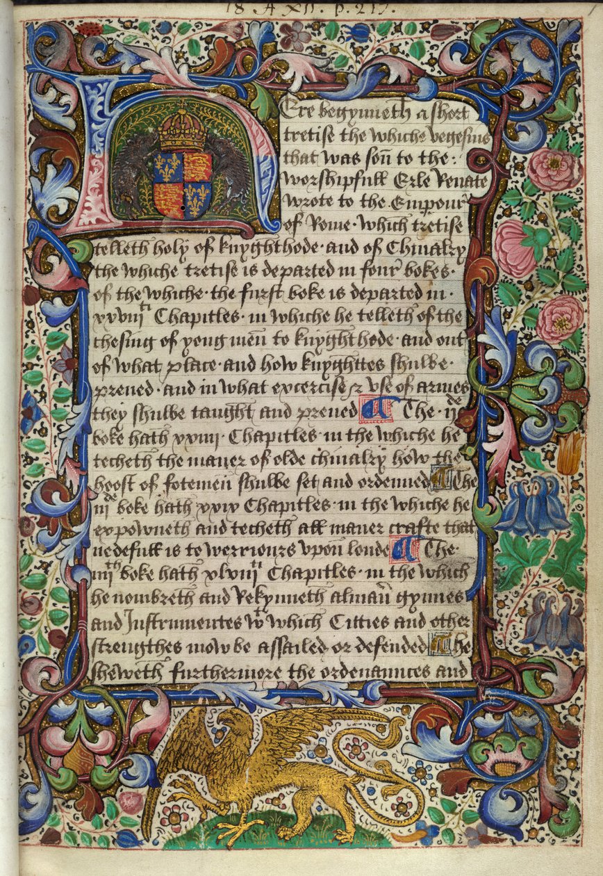Royal 18 A. XII fol.1 Belyst initial 