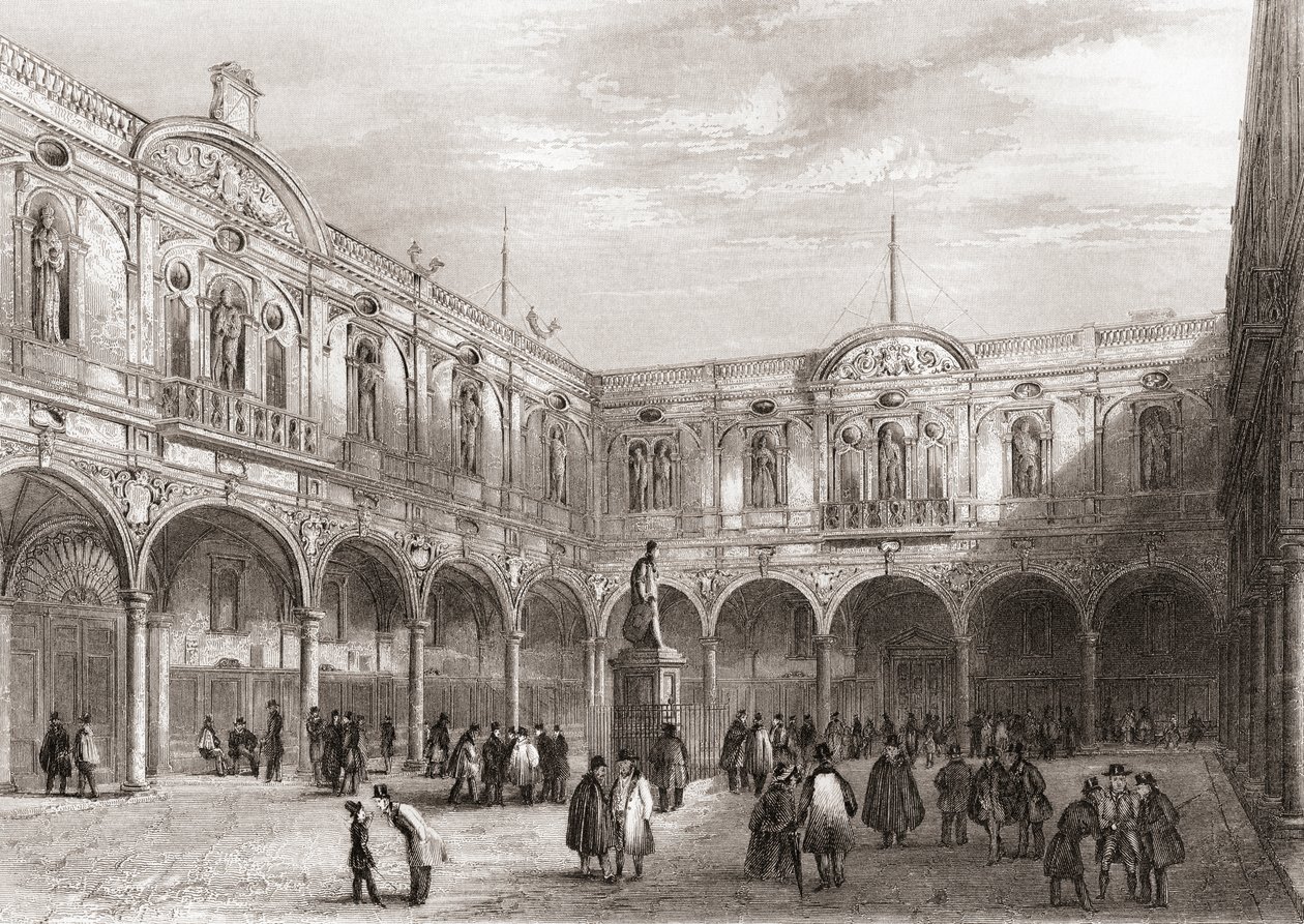 Royal Exchange, London, England af English School