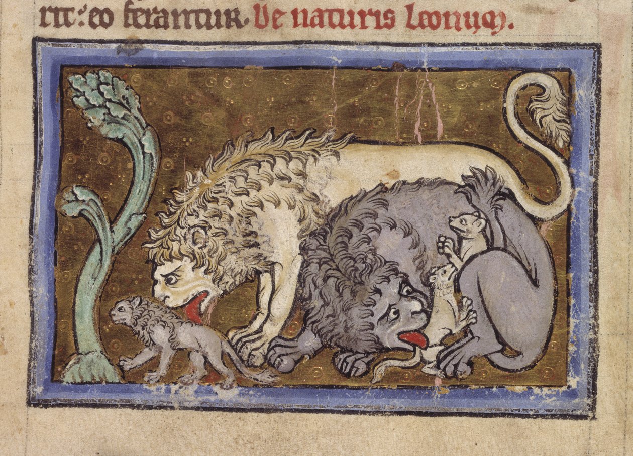 Royal MS 12 C XIX, f.6r Lions, fra 