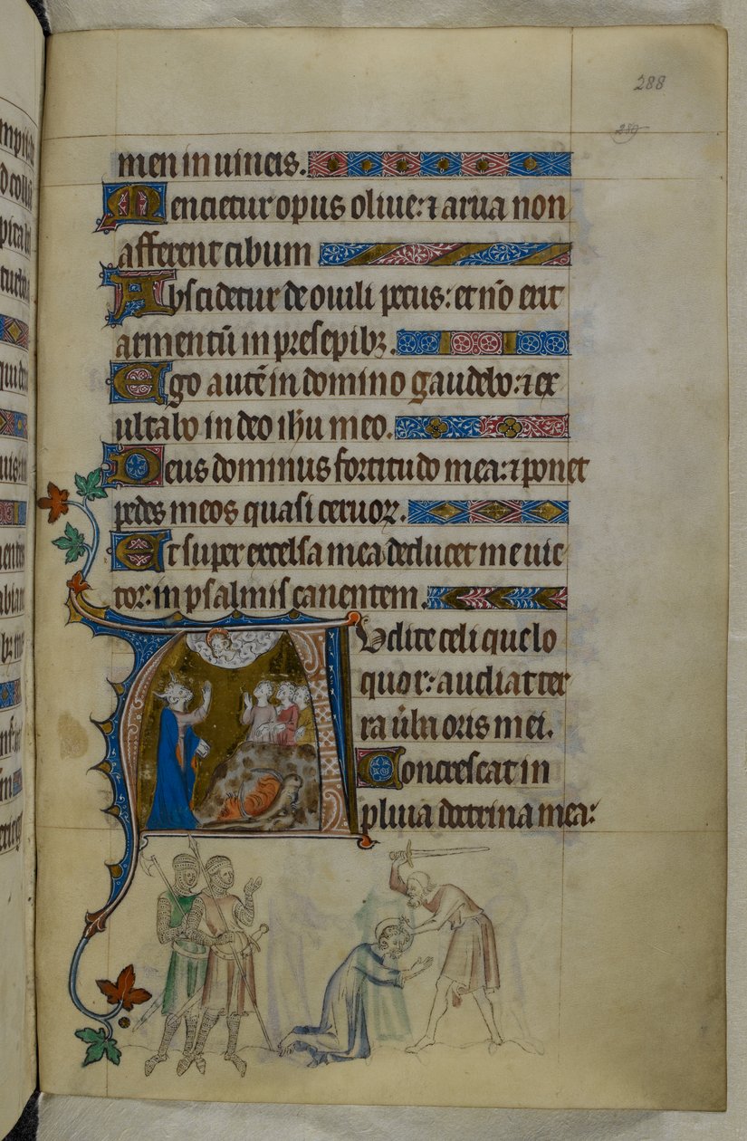 Royal MS 2 B VII f.288r, fra The Queen Mary Psalter, c.1310-20 (vellum) af English School
