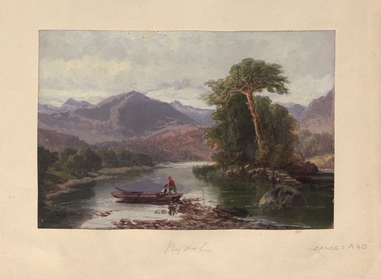 Rydal Water (olie på papir) af English School