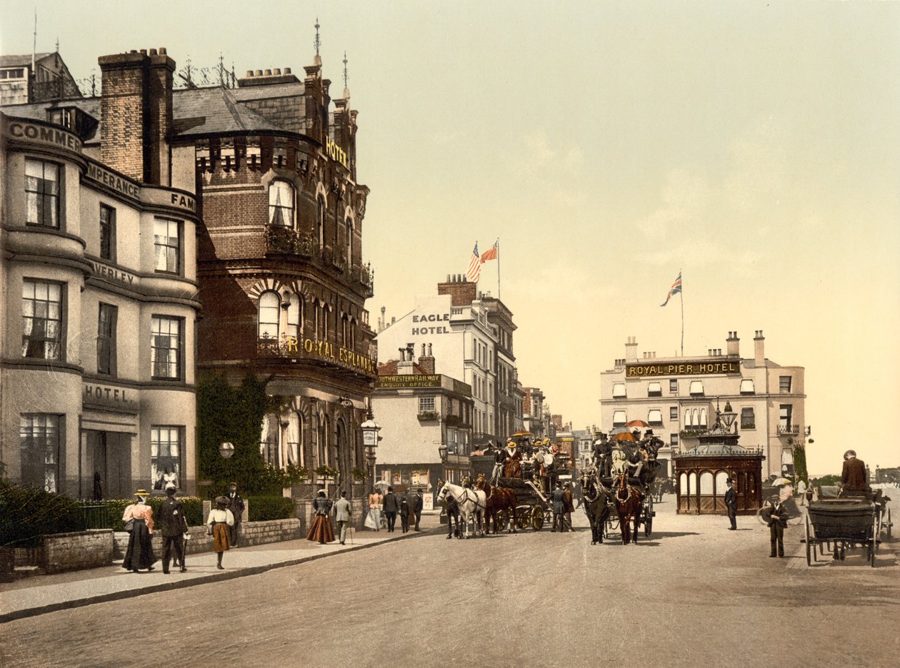 Ryde Hotels, Isle of Wight (håndfarvet foto) af English School