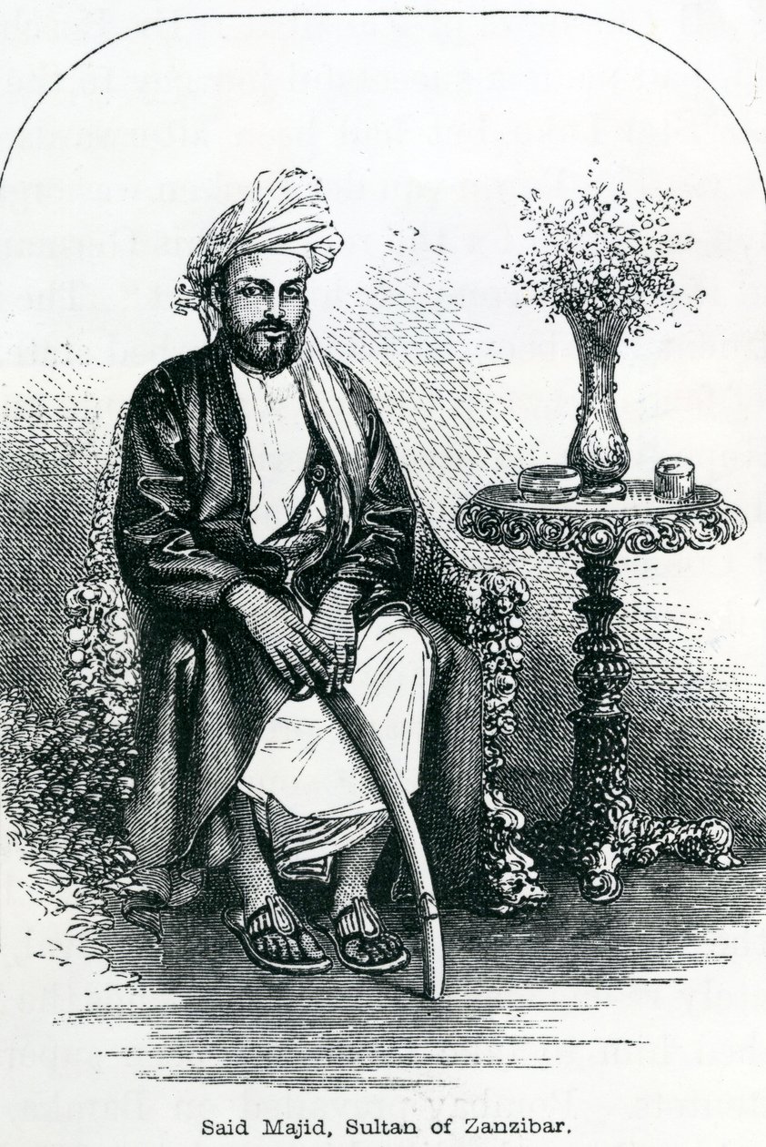 Said Majid, Sultan af Zanzibar (gravering) af English School