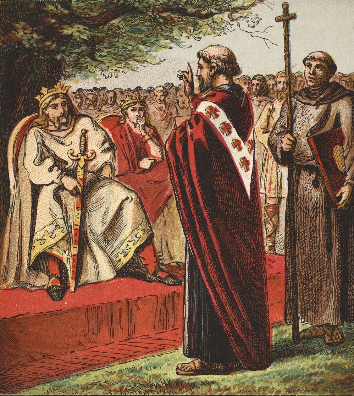 Saint Augustine and the Saxons, udg. 1890 af English School