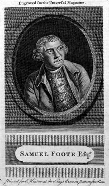 Samuel Foote (1720-77), indgraveret til 