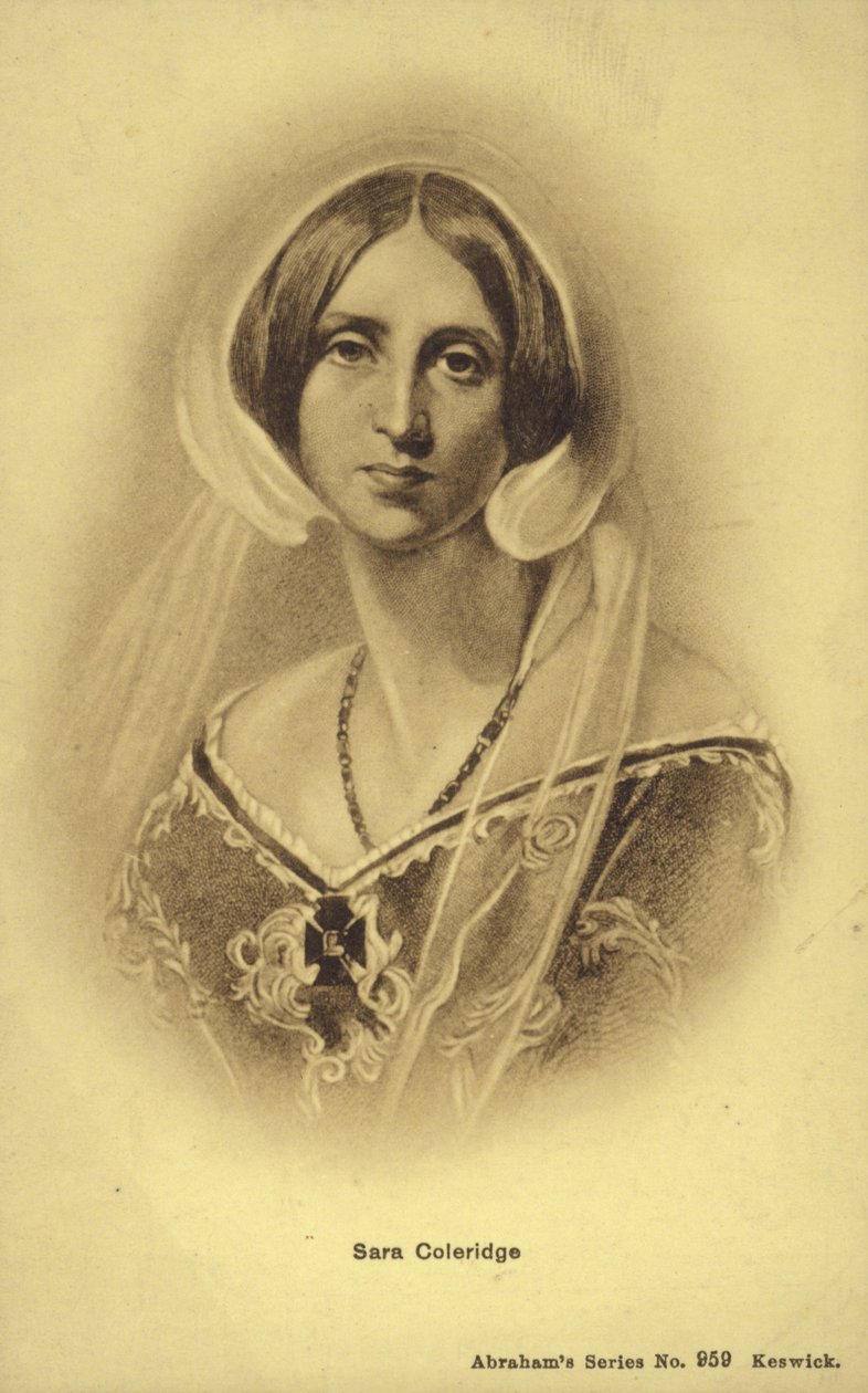 Sara Coleridge (1802-1852), engelsk forfatter og oversætter (litografi) af English School