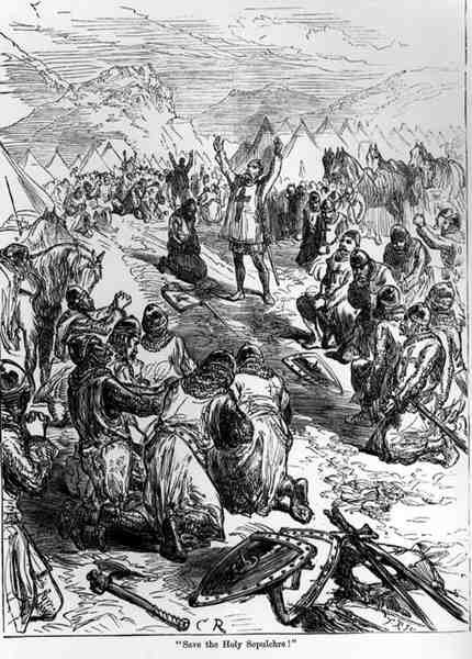 Red den hellige grav, Richard I (1157-99) før slaget ved Arsuf, juli 1191 af English School