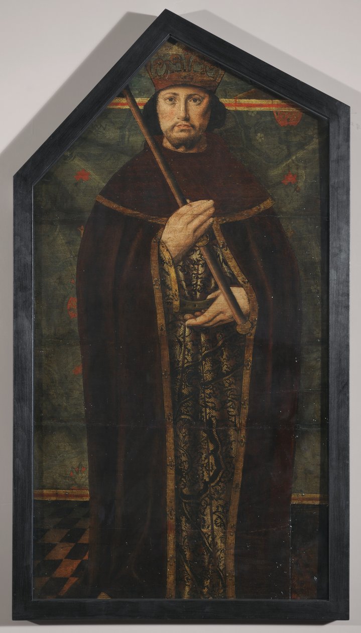 Saxon King, ca. 1515 (olie på egetræspaneler) af English School