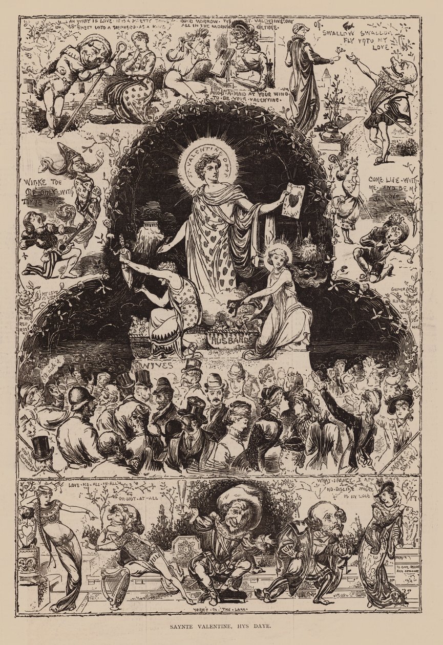 Saynte Valentine, Hys Daye (engraving) af English School