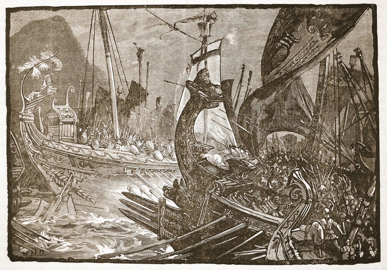 Søkamp mellem Ptolemæus og Demetrius Poliorcetes ud for Salamis af English School