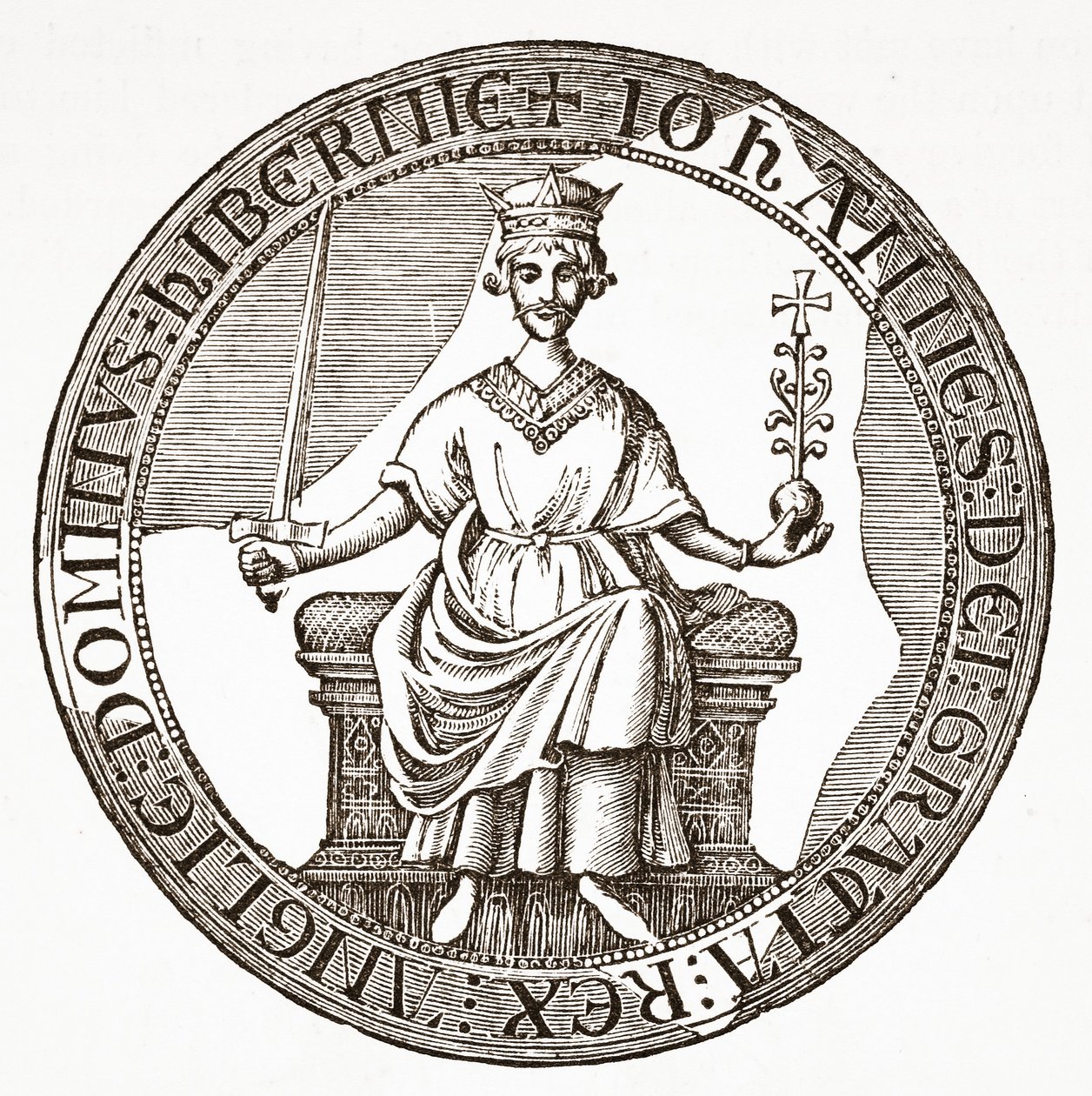 Kong Johns segl til Magna Carta af English School