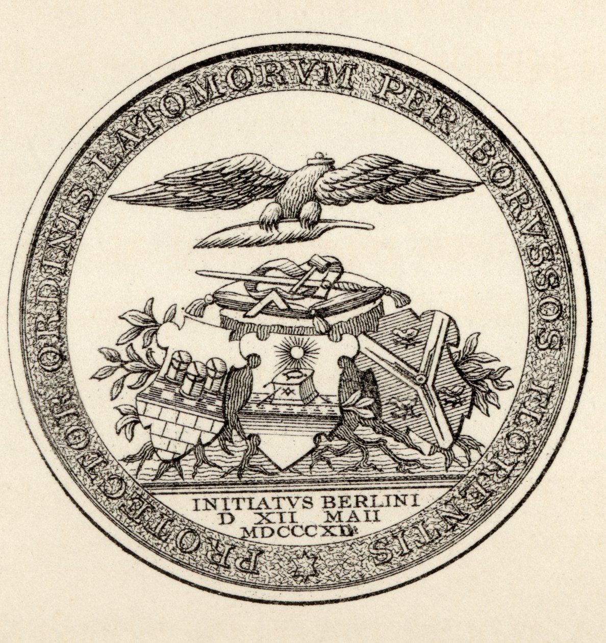 Segl of the Masons of Berlin, 1812, fra 