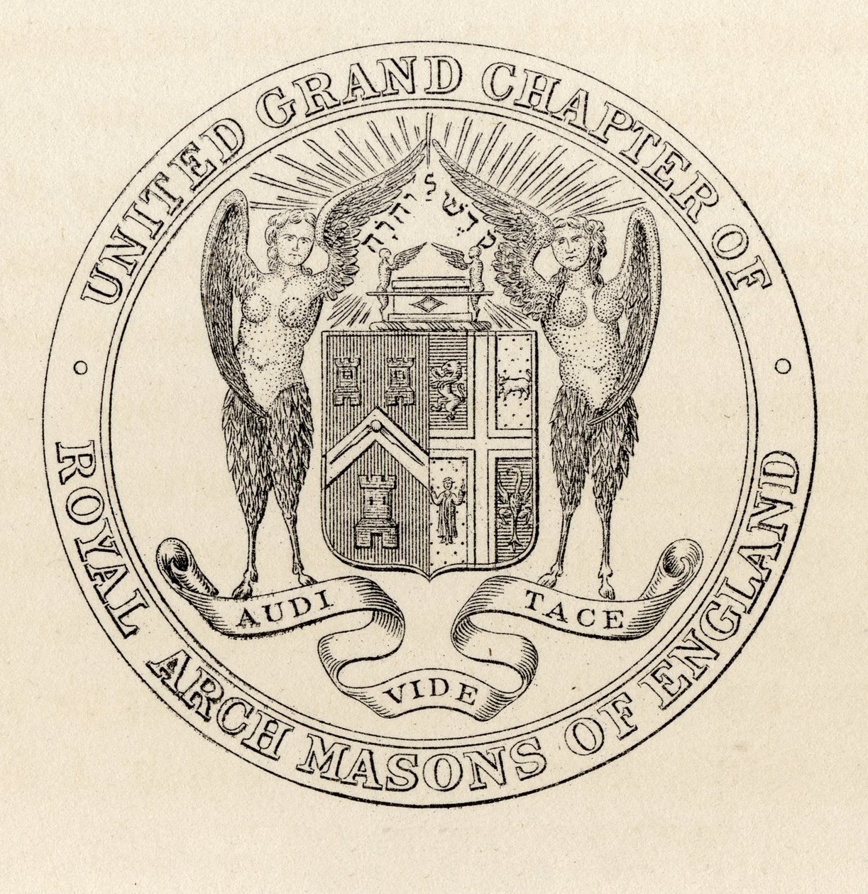 Segl for United Grand Chapter of Royal Arch Masons of England, 1817, fra 
