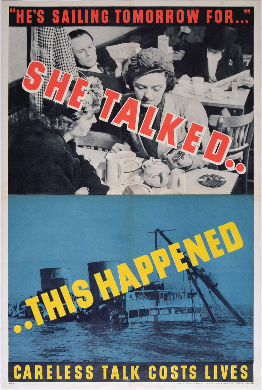 She Talked....This Happened, WWII plakat af English School