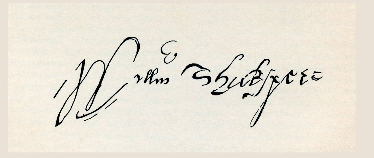 Signatur af William Shakespeare, fra 