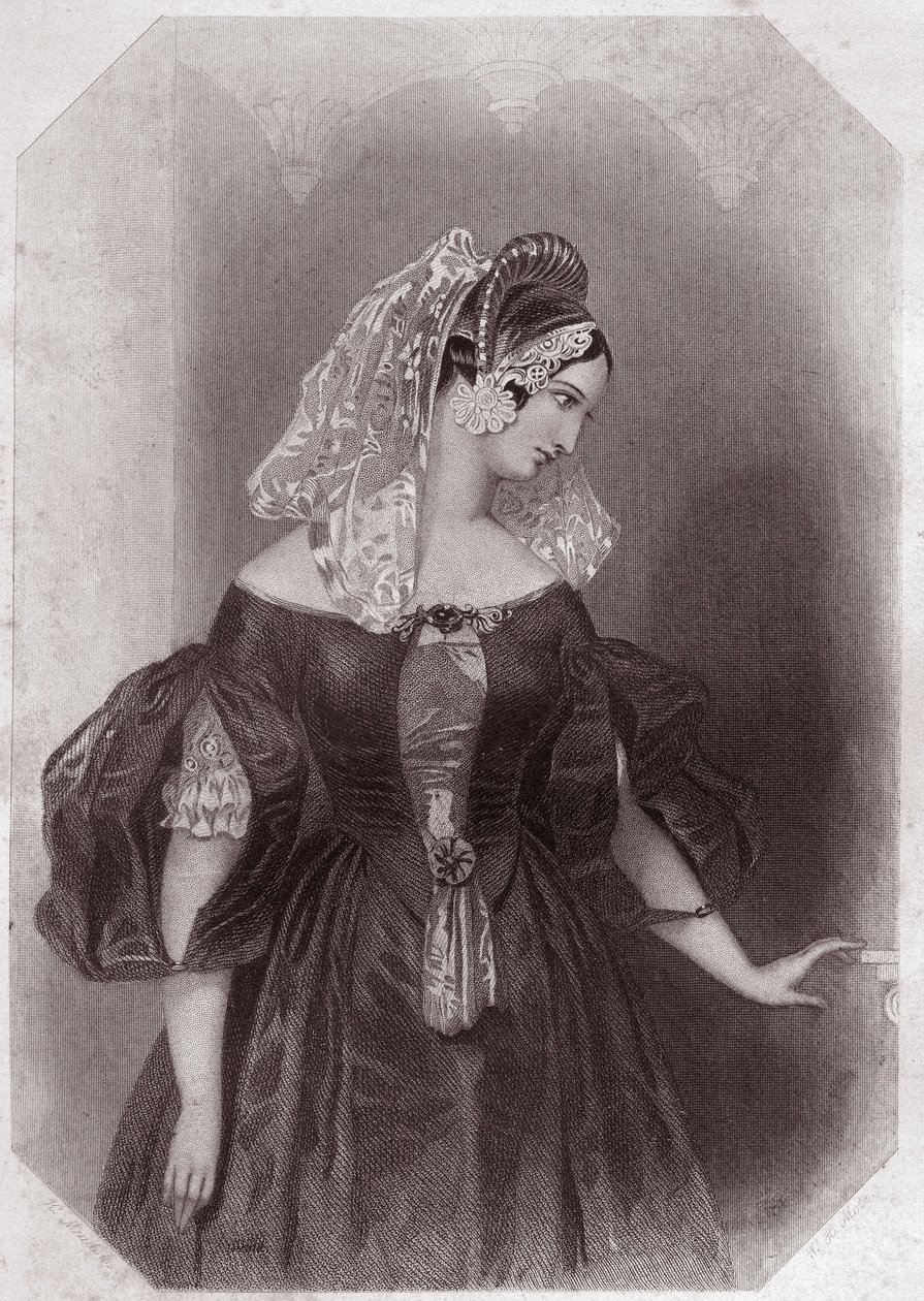 Silvia (The Two Gentlemen of Verone) i - "" Gallery of the Women of Shakespeare, samling af 45 seriøse portrætter af de tidlige London-kunstnere, beriget med kritiske og litterære meddelelser""" omkring 1838 - fra "" Gallery of the kvinder fra Shakespear af English School