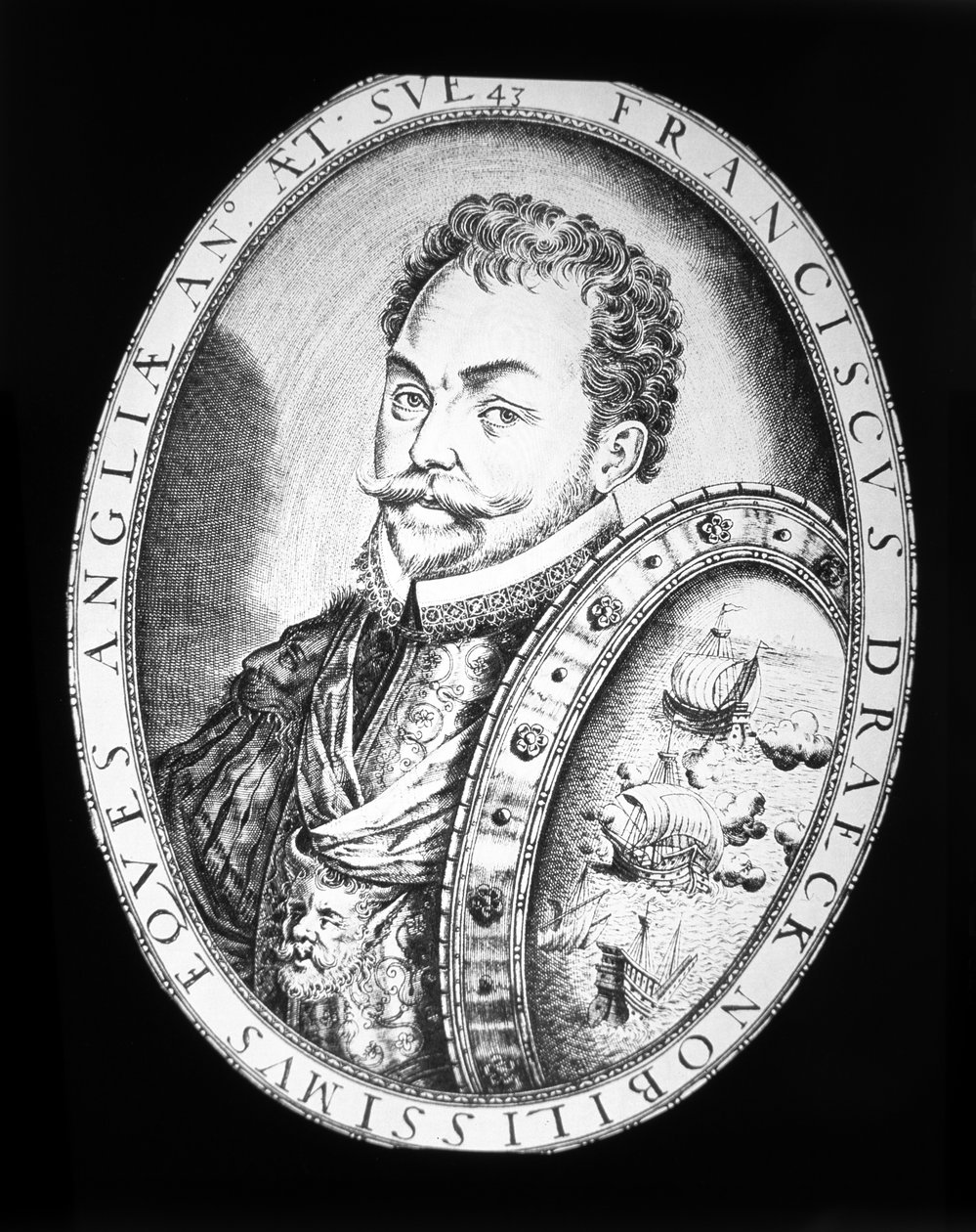 Sir Francis Drake (gravering) af English School