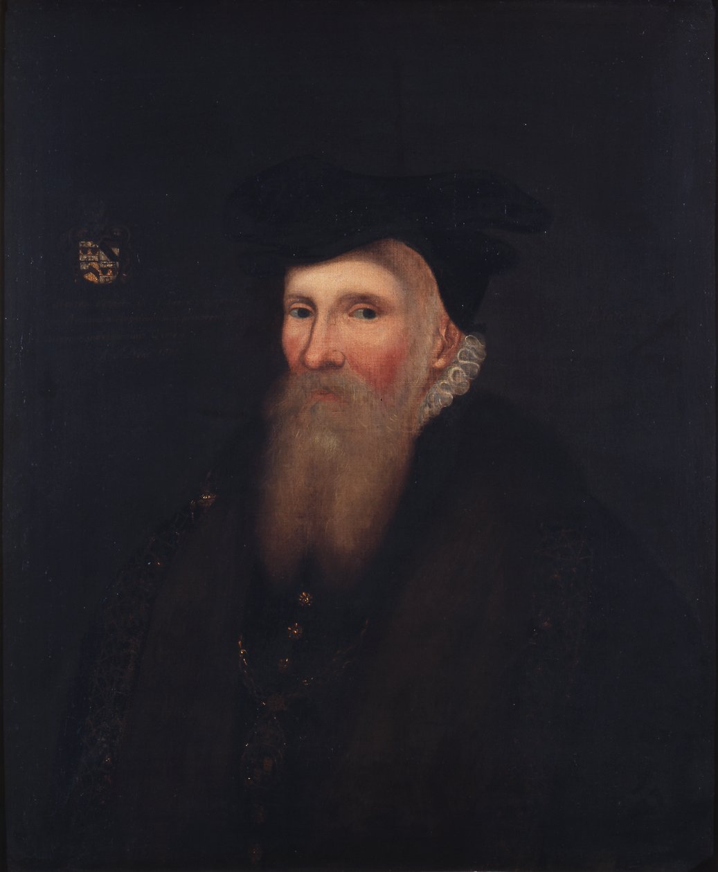 Sir Gilbert Dethick, våbenkonge med strømpebånd af English School