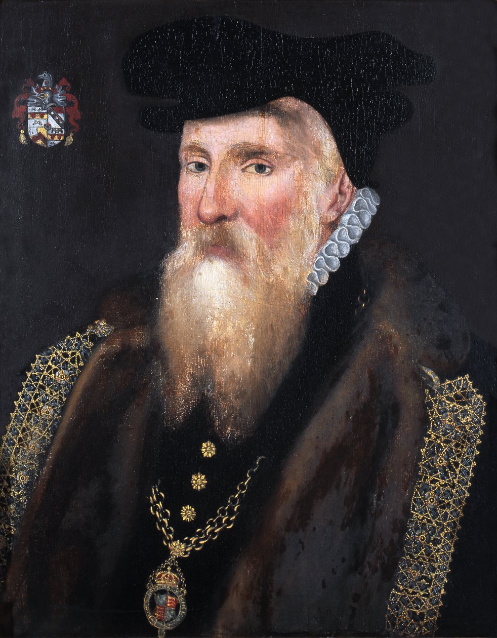 Sir Gilbert Dethick, våbenkonge med strømpebånd af English School