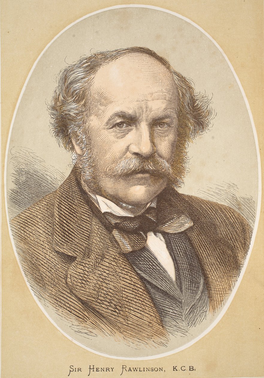 Sir Henry Rawlinson, illustration fra The Pictorial Edition of the Life and Discoveries of David Livingstone af J. Ewing Richie, pub. af A. Fullarton & Co., 1876 af English School