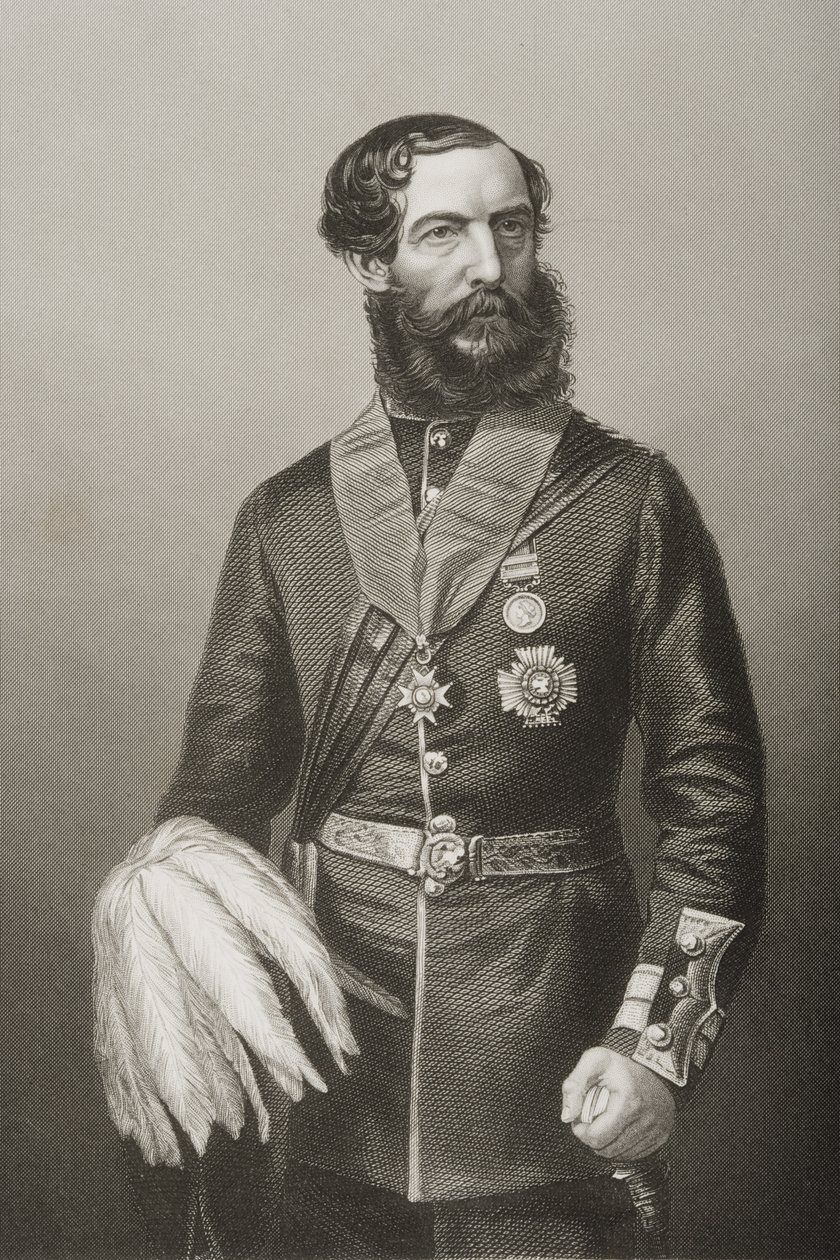 Sir John Eardley Wilmot Inglis (1814-62) (litho) af English School