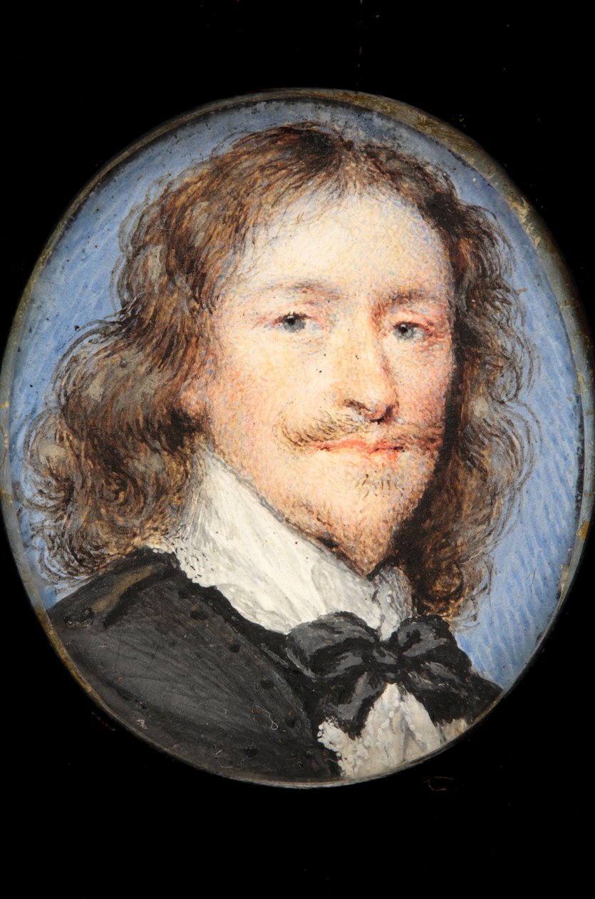 Sir William Waller (akvarel på vellum) af English School