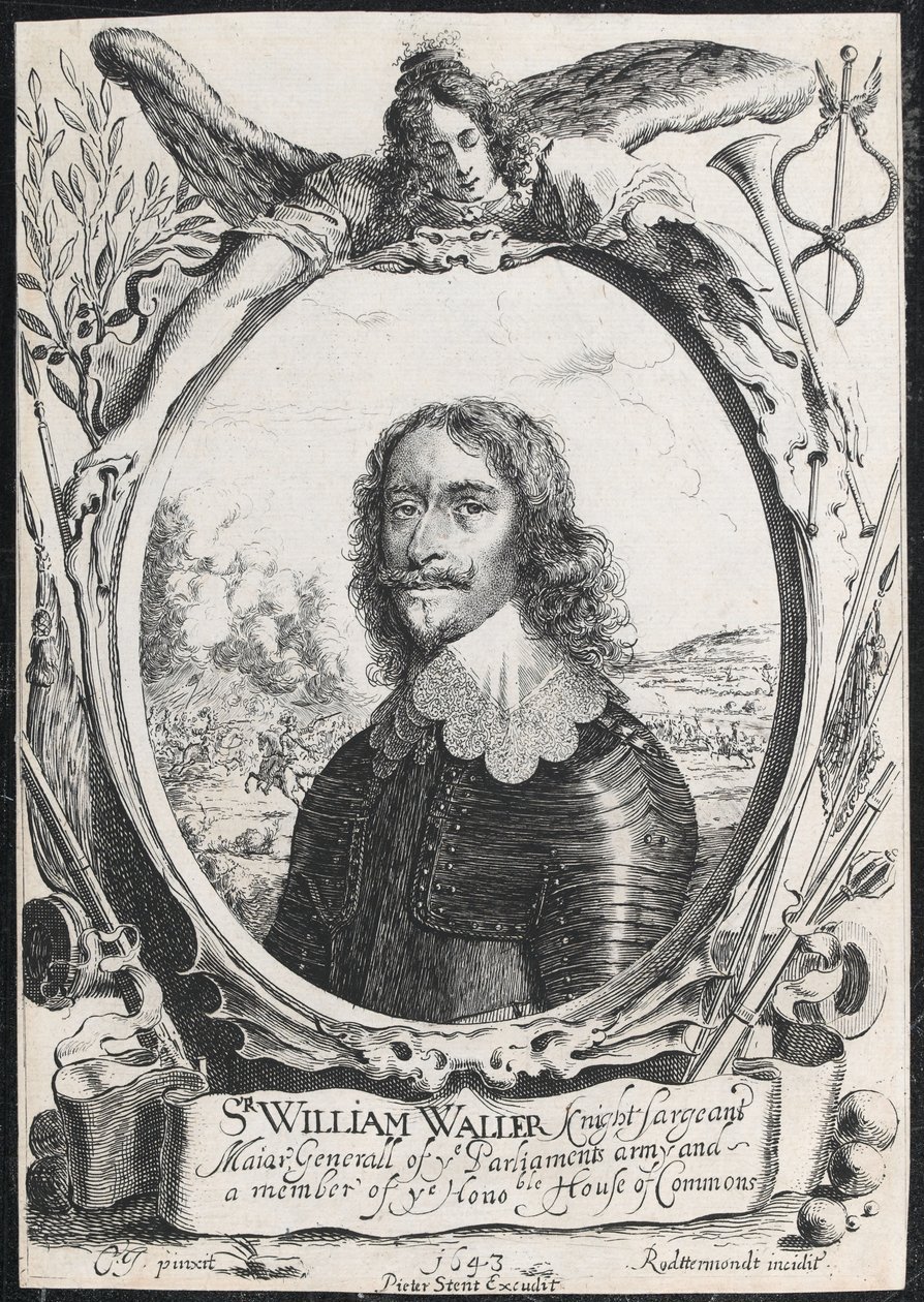 Sir William Waller, ridder generalmajor for parlamentets hær og medlem af ye Honoble. Underhuset af English School