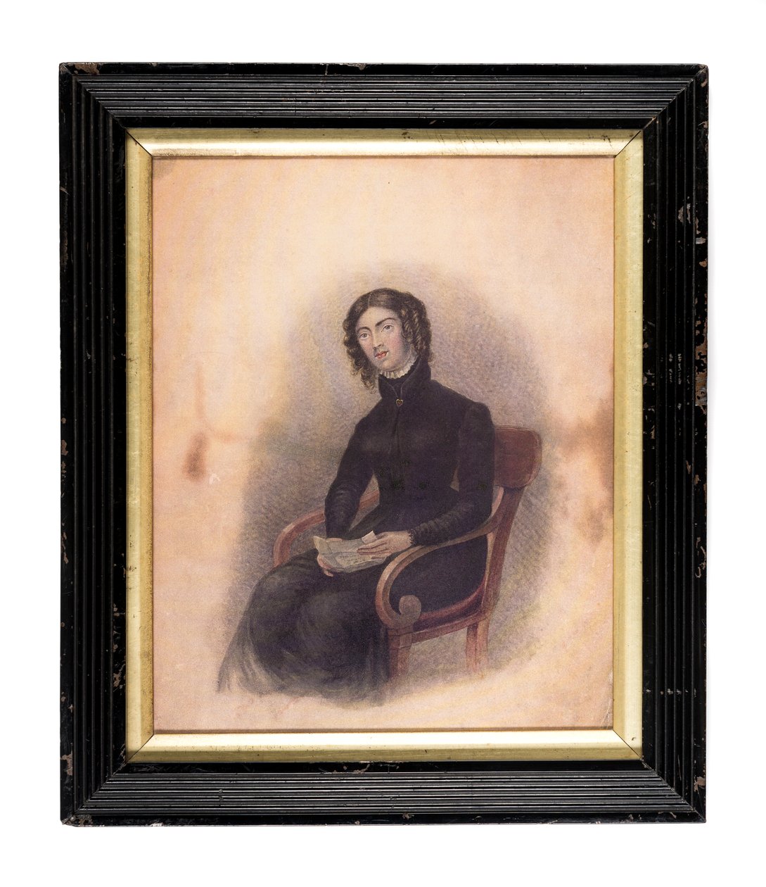 Skitse af Anne Lister fra Shibden Hall (akvarel på papir) af English School