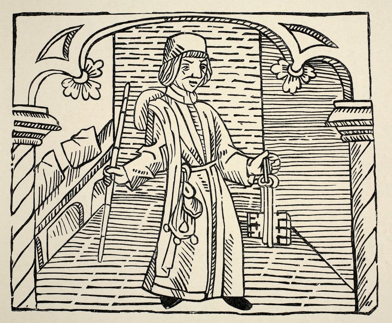 Smith, fra Game of Chess af William Caxton, pub. 1480 (sepia foto) af English School