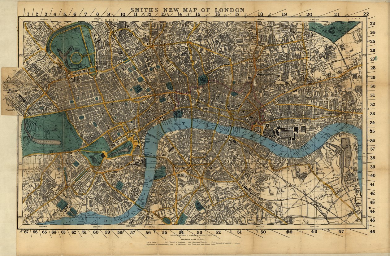 Smiths nye kort over London af English School