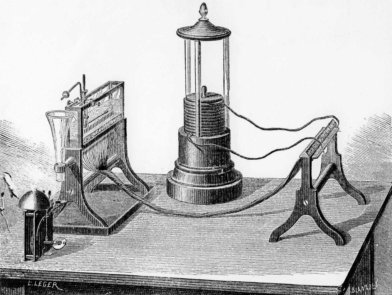 Soemmerings Perfected Telegraph, 1883 af English School