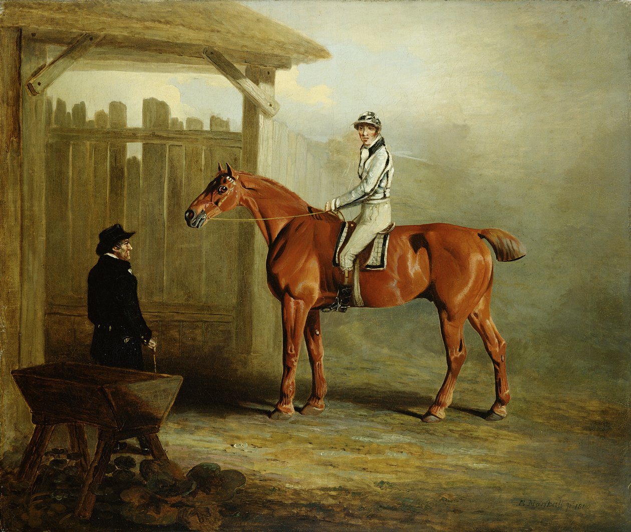Spåmand, vinder af St. Leger 1811 (olie på lærred) af English School