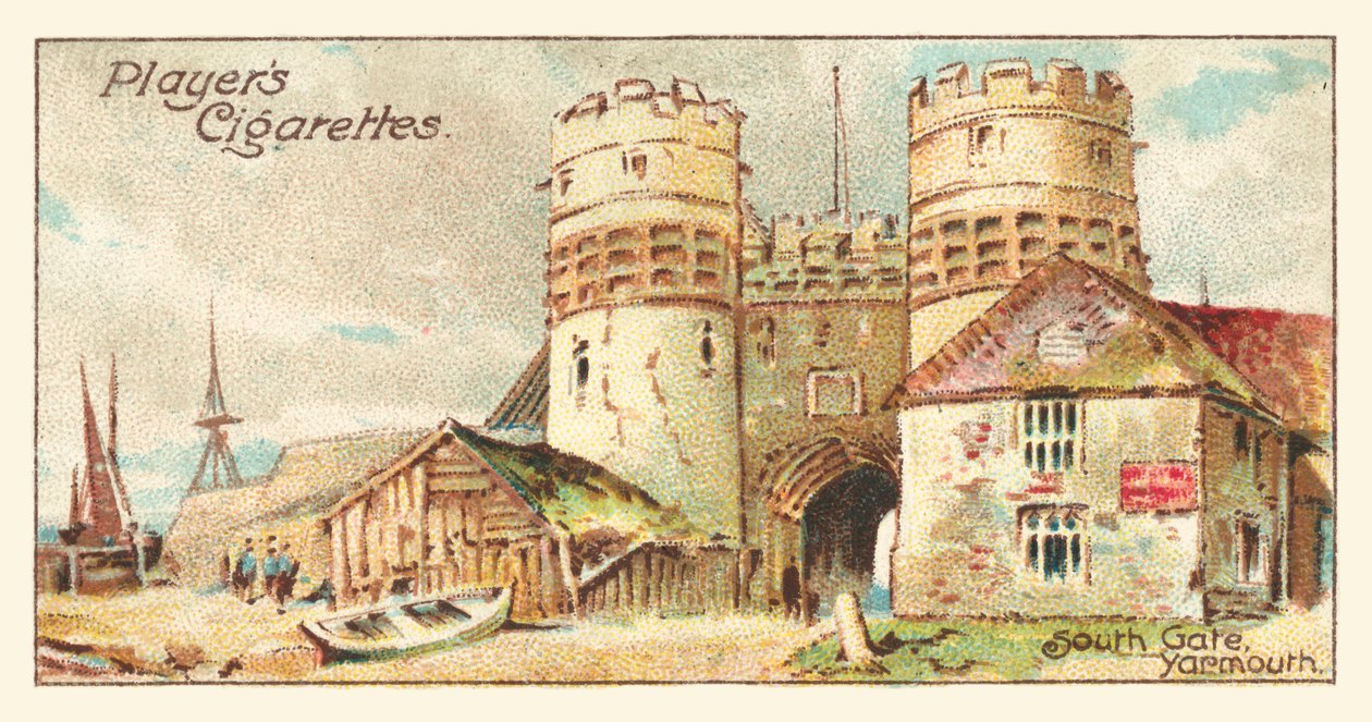 South Gate, Yarmouth (chromolitho) af English School