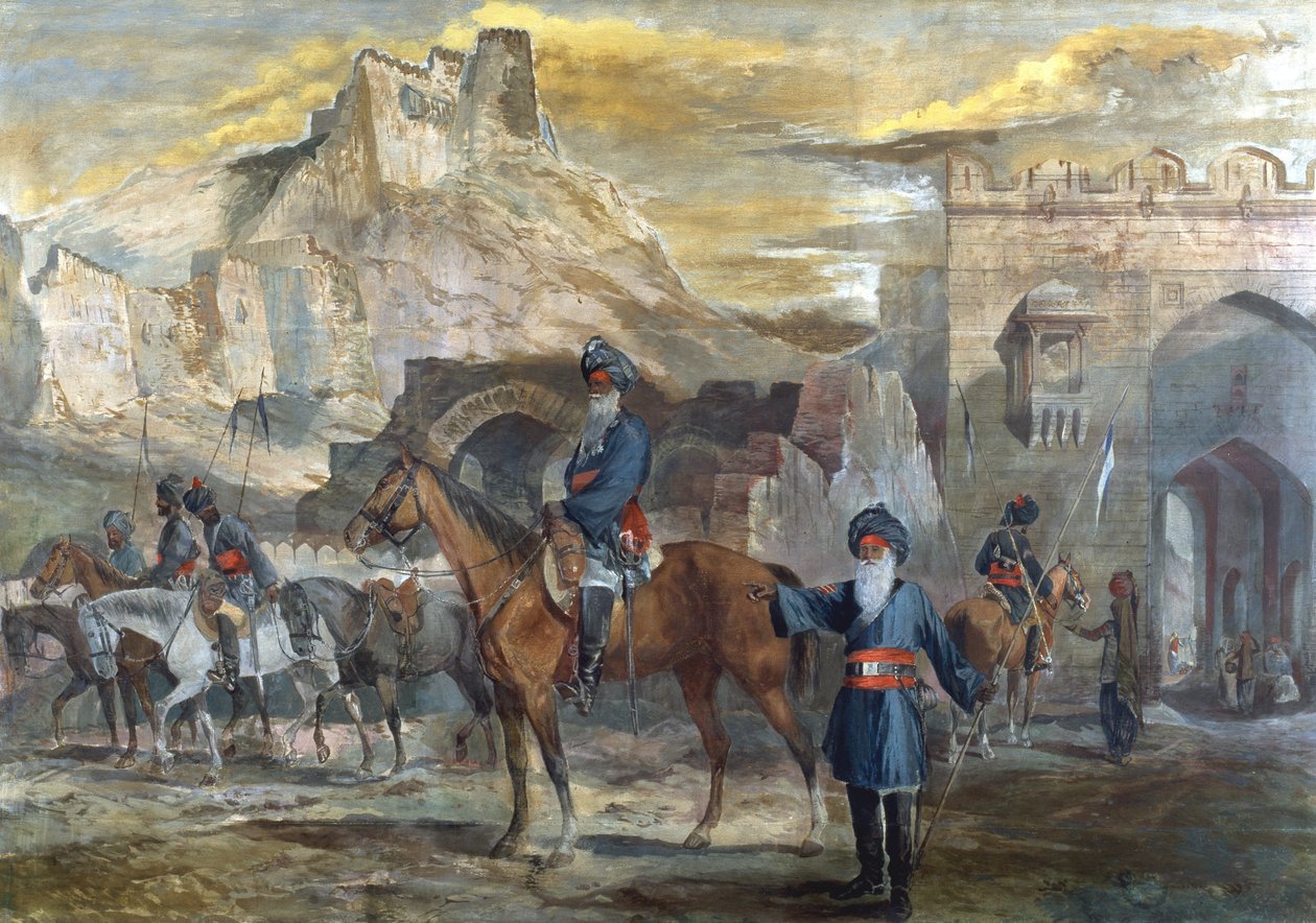 Sowars, 19. Regiment af Bengalske Lancers i Afghanistan, ca. 1880 af English School