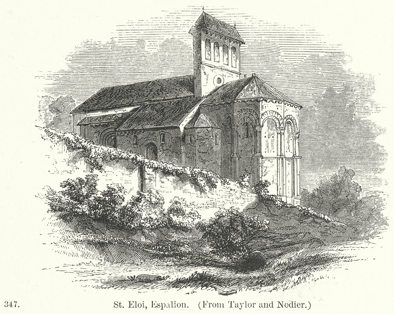 St Eloi, Espalion (kobberstik) af English School