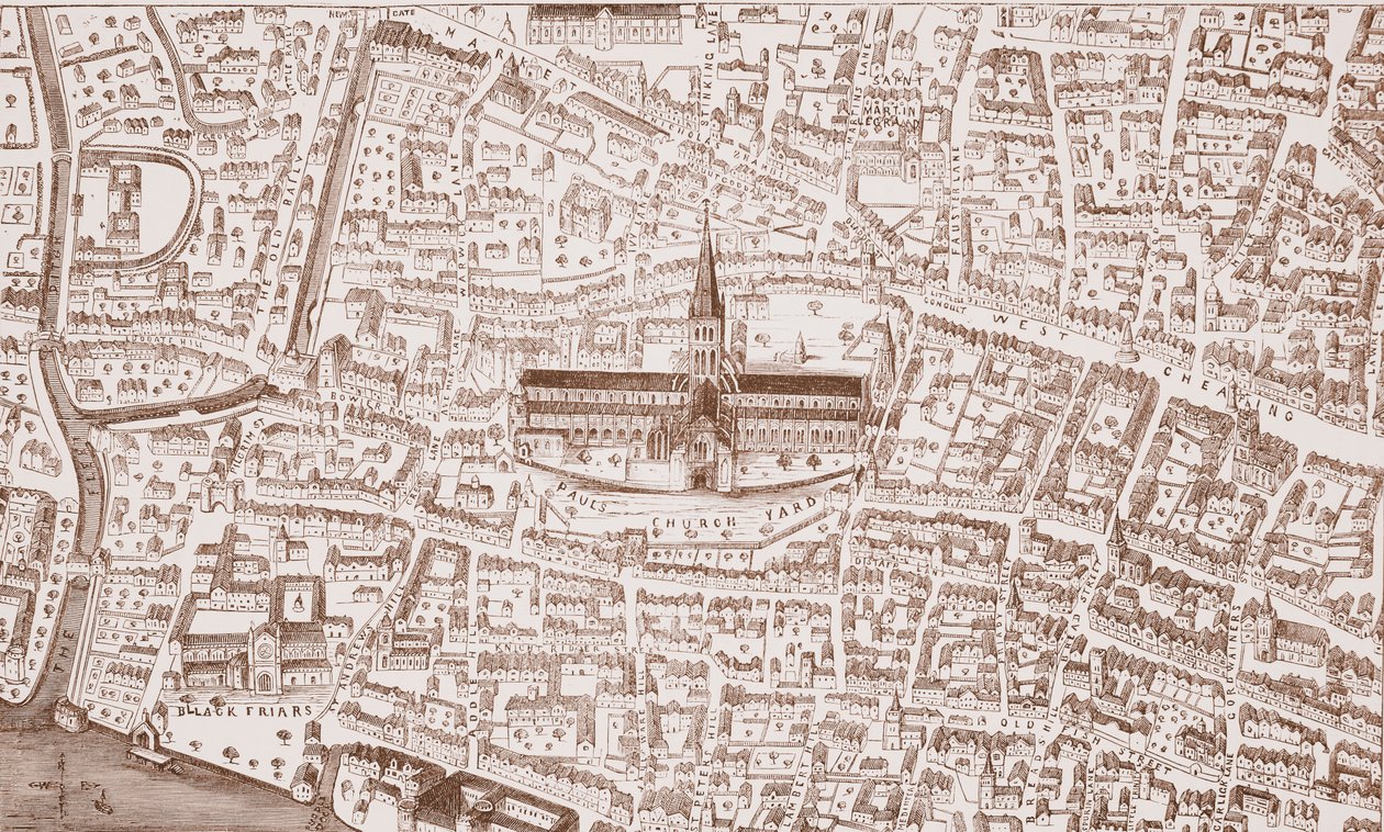 St Pauls og dens nærhed, på Henry VIII