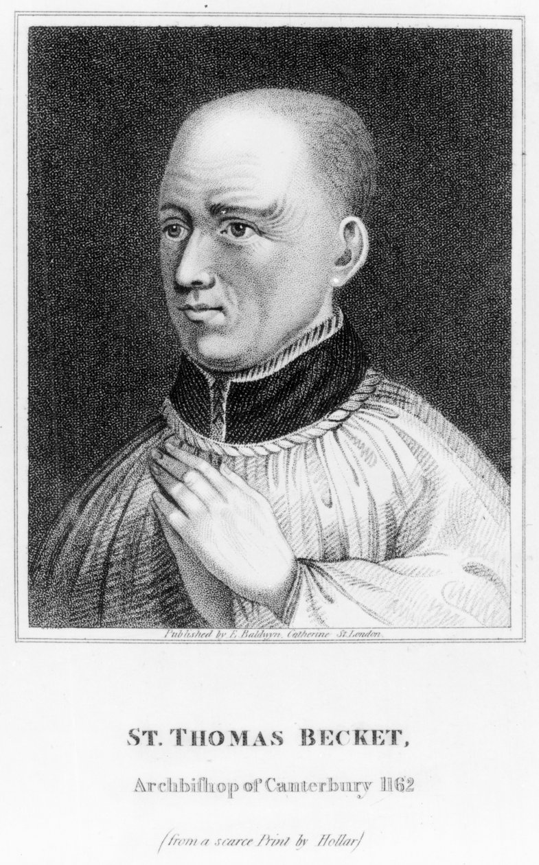 St. Thomas Becket, efter et tryk af Hollar af English School