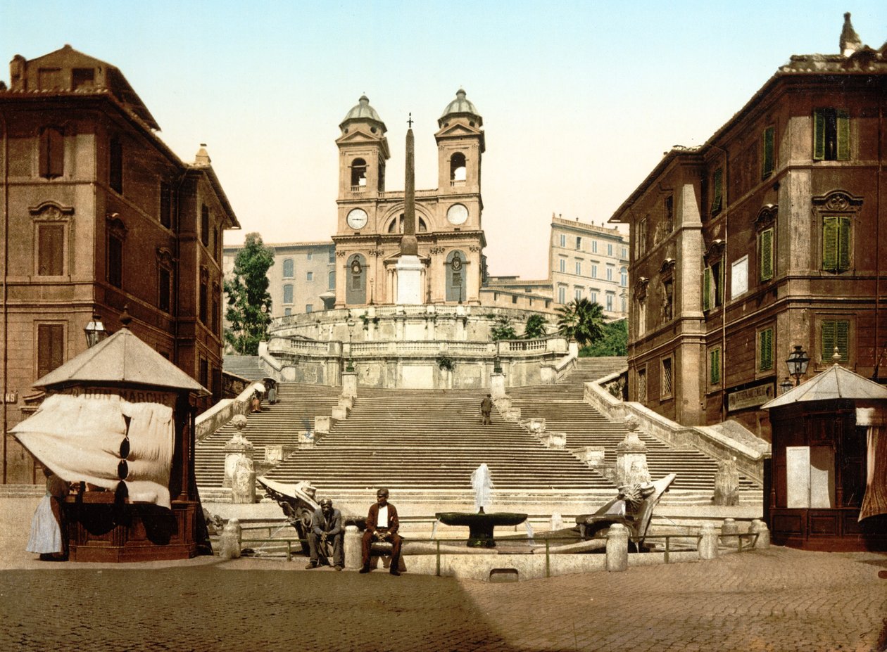 Sta. Trinita dei Monti, Rom (håndfarvet foto) af English School