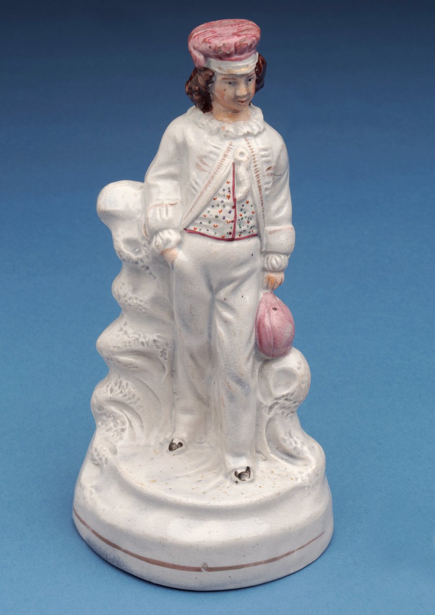 Staffordshire-figur af en Rugby School-dreng, ca. 1860 (keramik) af English School