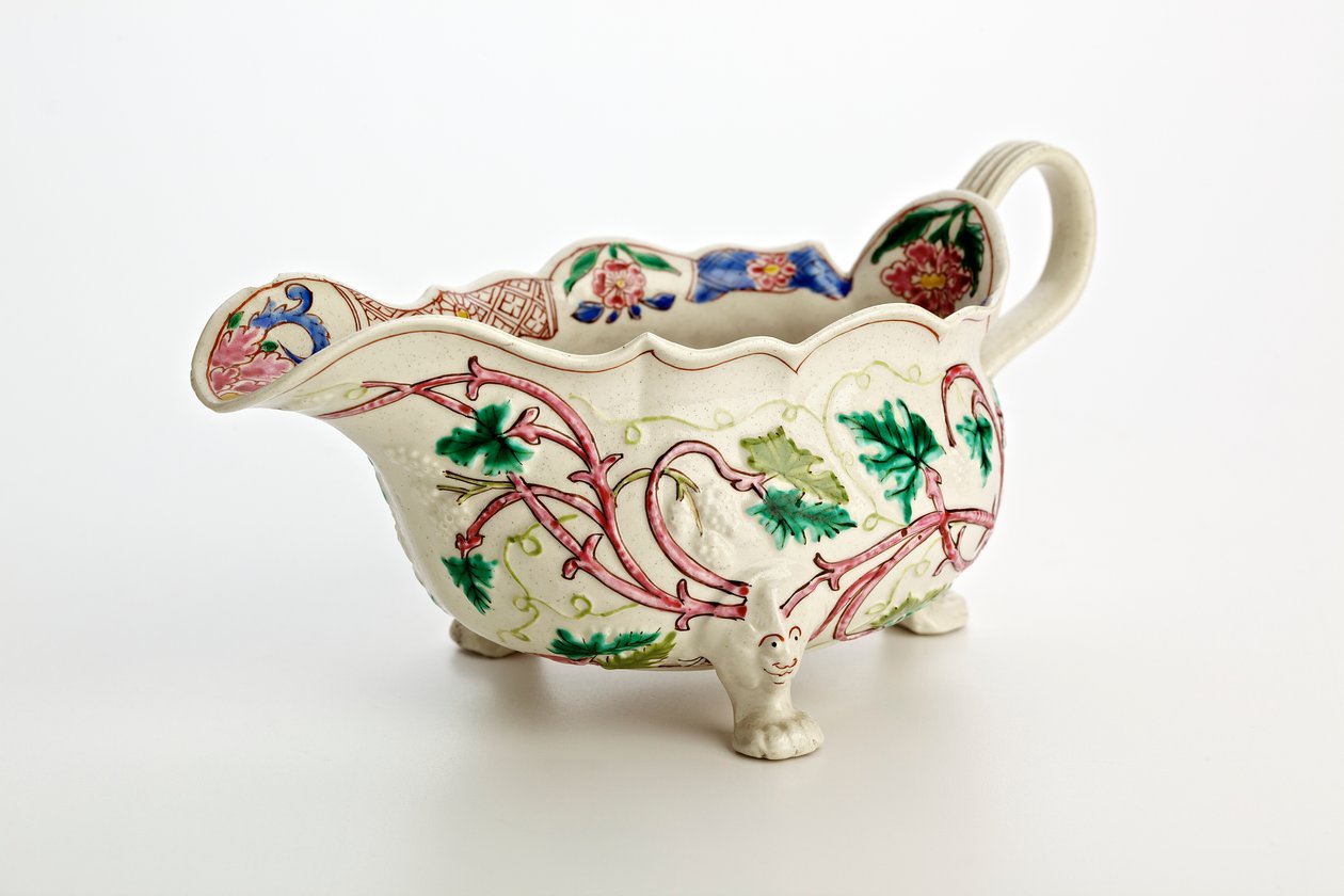 Staffordshire sauce båd, ca. 1760 (lertøj) af English School