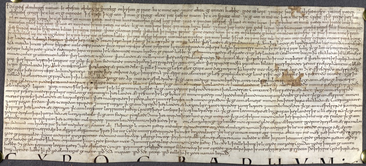 Stowe Charter 37, Ætheling Æthelstans testamente af English School