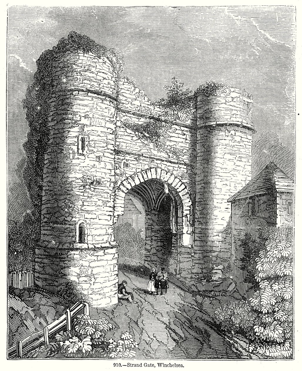 Strand Gate, Winchelsea (gravering) af English School